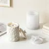 Frasco de Almacenamiento Perfumado DIY Adorno de Yeso Resina Epoxi Taza de Almacenamiento Cilíndrica Molde de Silicona Molde para Pasteles