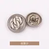 Botões de casaco estilo vintage com fivela de anel de borda espiral, costurados à mão, botões de metal para roupas, sobretudos, jaquetas, suéteres e malhas