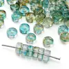 6x 3 mm cuentas de arroz de vidrio doméstico súper excelentes alta retención de color doble color corte transversal cuentas redondas material para pulsera de cuentas hecha a mano DIY