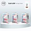 Cargador de Nitruro de Galio Interfaz U+C 65W Cabezal de Carga Rápida para Teléfono Móvil Adecuado para Apple Huawei Cabezal de Carga Rápida Europeo, Americano y Británico