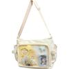 Bolso Cruzado de Lona para Estudiantes de Gran Capacidad para Clase para Mujer Nuevo Japonés Harajuku Color Sólido Cartero Hombro Tote
