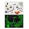 Tatuaje facial de Halloween pegatinas calabaza murciélago mancha de sangre araña cicatriz pegatinas faciales fiesta infantil maquillaje pegatinas impermeables