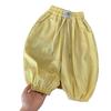 Pantalones Finos para Niños 2026 Verano Nuevo Estilo Unisex Color Sólido Pantalones Anti-Mosquitos Elegantes Pantalones Harem para Bebé Súper Suaves