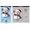 Decorações de Natal homem de gengibre boneco de neve floco de neve adesivos de vidro decorações de festa de Natal Papai Noel adesivos eletrostáticos