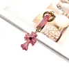 Pingente de Chaveiro de Carro Vintage em Forma de Cruz com Diamantes, Anel de Chaveiro Criativo com Pingente de Bolsa para Casal Totalmente Cravejado