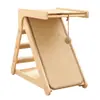 Tabla Rascadora y Casa para Gatos Combinadas, Duradero y No Fácil de Desprender, Estructura de Escalada para Gatos de Madera Maciza, Ahorro de Espacio, Alfombrilla de Sisal, Plataforma de Salto para Gatos, Juguete para Gatos