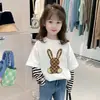 Camiseta Base de Rayas para Niña de Manga Larga Otoño 2026 Nuevo Estilo Ropa Interior para Niños Top de Algodón Puro Súper Bonito para Niñas Mayores