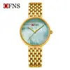 Reloj Femenino Oufani Más Vendido Transfronterizo, Reloj de Cuarzo de Esfera Pequeña Sencillo y de Moda, Reloj de Nácar de Tres Manecillas sin Escalas
