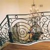 Casa Estilo Europeu Corrimão de Escada de Ferro Forjado Projeto de Amostra Haste de Ferro Forjada Feita à Mão Guarda-Corpo de Escada Interno
