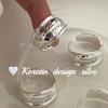 Corea del Sur ins Blogger Mismo Joyería de Plata Plata Esterlina S925 Edición Ancha Anillo Inglés Anillo Moderno de Alta Gama que Combina con Todo