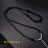 Cordón de Colgante Tejido a Mano para Colgantes de Jade, Cera de Abeja, Thangka y Colgantes de Oro, Cordón de Collar Negro Ajustable