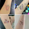Serie de Animales de Dibujos Animados con Brillo Transfronteriza, Pegatinas de Tatuaje con Brillo, Pegatinas Esenciales Impermeables y de Larga Duración para Actuaciones Infantiles, Viajes y Baile