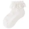 25 calcetines finos de seda helada para niñas en verano, antienganches, calcetines de encaje para niños, calcetines lindos de princesa, calcetines de cristal, de malla, transparentes