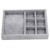 Caja de Joyería Pequeña de Vellón de Hielo Caja de Almacenamiento de Joyería Plato Exhibidor de Joyería Bandeja Exhibidora de Collares y Anillos