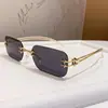 Gafas Daparo New Gm Sin Montura de Metal Y2K Forma Cóncava Sexy Espejo Plano Nerd Mercurio Gafas de Sol