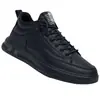 Zapatos de Comercio Exterior para Hombre 2025 Otoño Nuevo Estilo Coreano PU Tendencia Casual Zapatos Banda Elástica Antideslizante Resistente al Desgaste Zapatos de Trabajo