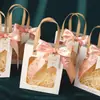 Bolsa de Regalo para el Día de la Mujer, Bolsa de Regalo Pequeña para Souvenir, Caja de Empaque para Regalo de Cumpleaños, Bolsa de Regalo Transparente con Asa