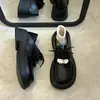 Zapatos de cuero negros para mujer estilo británico, nuevos zapatos populares de otoño 2026 que aumentan la altura, zapatos de charol JK, mocasines de suela gruesa