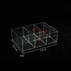 Caixa Plástica Transparente Caixa Organizadora Transparente com 6 Compartimentos Acessórios para Casa Caixa Organizadora de Mesa Venda por Atacado