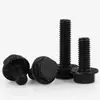 GB5787 preto 10.9 grau parafuso sextavado com flange aço liga 40Cr M6M8M10-M20 cabeça chata com dentes