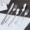 Juego de Cubiertos de Acero Inoxidable 1010 Transfronterizo para Uso en el Hogar y Hoteles, Cucharita de Café, Cuchara de Nido de Pájaro, Cuchillo para Bistec, Vajilla al por Mayor para Comida Occidental
