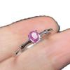 Zafiro rosa natural plata s925 incrustado sección de bambú papalacha suelto ovalado 4*5mm deseo transfronterizo