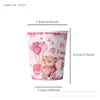 Nuevo Corazón de Amor Tema Día de San Valentín Fiesta de Cumpleaños Decoración Arreglo Fiesta de Pareja Vaso de Papel Servilleta Mantel