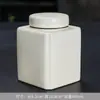 Pote de Chá Doméstico de Cerâmica Huangru, Pote Quadrado Vintage Forno Ge, Acessórios para Conjunto de Chá Kung Fu, Pote Selado Pu'Er, Produto Novo