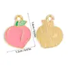 30 Colgantes de Frutas de Esmalte Coloridos (Cereza, Fresa, Sandía) Accesorios de Aleación para Joyería DIY para Pendientes y Collares