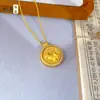 Nuevo Colgante Rotatorio de Moneda Pixiu Estilo Chino, Colgante de Moneda Pixiu de Alta Retención de Color de Moda para Cadena de Suéter de Mujer