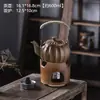 Tetera Grande de Gres Vintage para Preparar Té, Tetera Sencilla para Hogar y Oficina con Taza de Té para Preparar Té