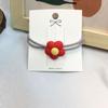 Te envío una pequeña florista roja en línea roja con un simple lazo anillo para el pelo linda cuerda para el pelo de princesa accesorios para el pelo