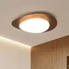 Luminária de teto para sala de estar, estilo minimalista italiano, luz principal para o hall, cor de nogueira, proteção ocular de espectro total, luz para quarto principal, ferro