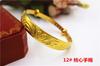 Pulsera de tira y afloja chapada en oro y cobre con arena de Vietnam, sencilla y elegante, regalo de joyería de moneda europea, joyería de moda para mujer.