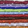 Vestido de noiva opcional multicolorido, tecido com bordado, novo, bordado plano com fio de ouro e prata, tecido com bordado de flor feito à mão