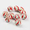 Contas de Madeira de Natal Doce Espiral Contas de Madeira Moinho de Vento de Natal Contas de Madeira DIY Fio de Cânhamo Pingente de Contas Acessórios de Pulseira para Casa