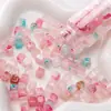 6x6mm Acrílico Alto Brilho Transparente Duas Cores Quadradas Contas Soltas Contas Soltas Feito à Mão DIY Pulseira de Contas Colar Acessórios de Joias