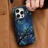 Funda para Película Flor Sombra de Luna Adecuada para Apple 17/18 Pro Max Funda Protectora iPhone 16 Funda Artística para Teléfono