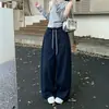 Pantalones de pierna ancha con cordón de encaje para mujer, Nuevo estilo Otoño 2026, Cintura alta, Holgados, Adelgazantes, Rectos, Casuales, Pantalones de chándal florales