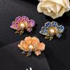 Broche Flor de Peônia Rosa de Alta Qualidade para Mulheres Exquisito Simples Novo Chinês Corsage Decorativo Elegante Flor Liga Fivela Hanfu