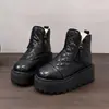 Botines de patrón de diamante para mujer, nuevos artículos de invierno 2026, peludos, para personas menudas, de suela gruesa, cálidos, piel y pelo integrados, botas de nieve para mujer