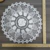 Nuevo Grande Redondo 36cm Encaje para Ropa Accesorios Bordado Francés Mantel Cubierta para Lámpara de Mesa DIY Salvamanteles Blanco
