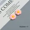 Acessórios de Resina Flor Margarida Colorida Pequena DIY Cola de Creme Capa de Celular Ímã de Geladeira Furo Fivela de Sapato Acessórios para Cabelo