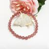 Ventas Directas de Fábrica Pulsera de Cuentas de Buda de Tres Círculos de Cristal de Fresa Natural Pulsera de Cristal Rosa Pulsera de Cristal de Fresa