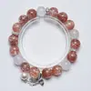 Pulsera de Cristal Natural Burbuja de Sirena Fuegos Artificiales Rosas Luz de Luna Pulsera Versátil para Mujer Regalo al por Mayor