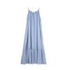 Evertrue Regata Sem Mangas com Gola Halter 2025 Verão Novo Estilo Coreano Vestido Branco Solto para Mulheres 39133