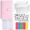 Bestseller transfronteiriço fichário A6 com estojo com zíper, caderno macaron, fichário PU de couro, livro caixa, personalizável