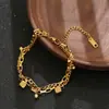 Pulseira Octogonal de Duas Camadas Laicai em Aço Titânio Ouro 18K para Mulheres Pulseira Explosão Vermelha Online Fofocando Joias Feitas à Mão Novos Produtos Listados