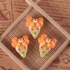 Simulación Comiendo y Jugando Oso Pan Donut diy Pegamento Crema Resina Accesorios de Joyería Casa de Muñecas Adornos Microescala