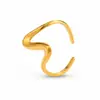 Anillo Abierto de Mariposa Nuevo Transfronterizo de Amazon para Mujer, Anillo Sencillo de Acero Inoxidable Hueco a la Moda, Estilo Casual de Vacaciones